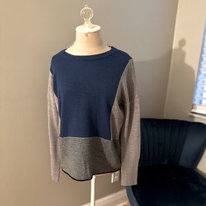 Jack Color Block Sweater Size Small Blue Striped